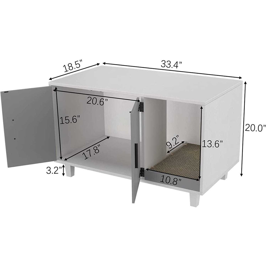 Cat Litter Box Enclosure with Scratch Pad T707
