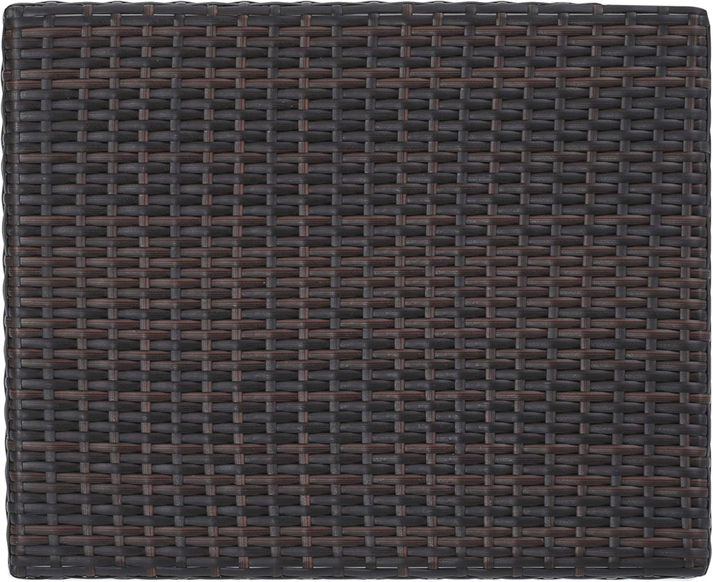 Multibrown Outdoor Wicker Accent Table Y11475