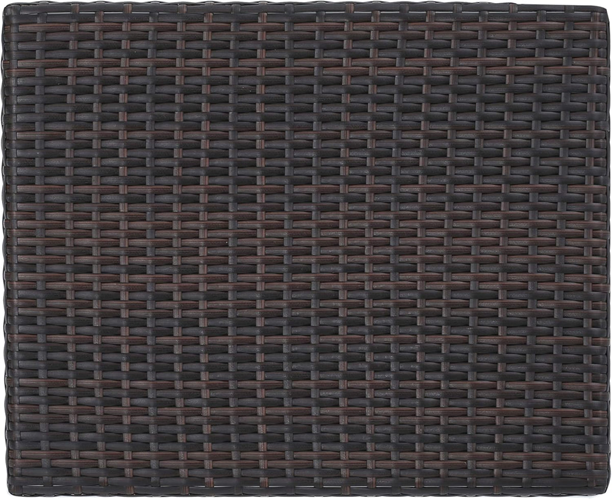 Multibrown Outdoor Wicker Accent Table Y11475