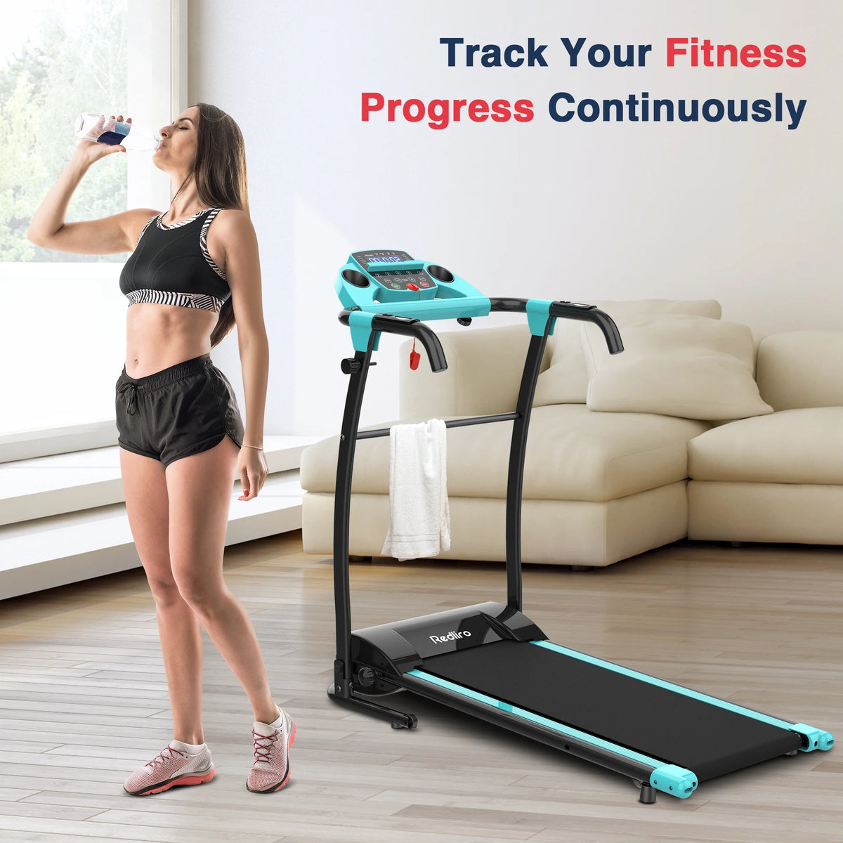 Portable Folding Treadmill Incline Electric Walking Running Machine H382706