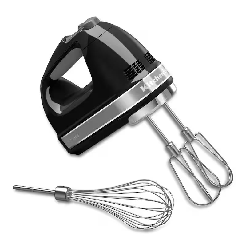 Onyx Black Hand Mixer with Beater and Whisk Attachments J875