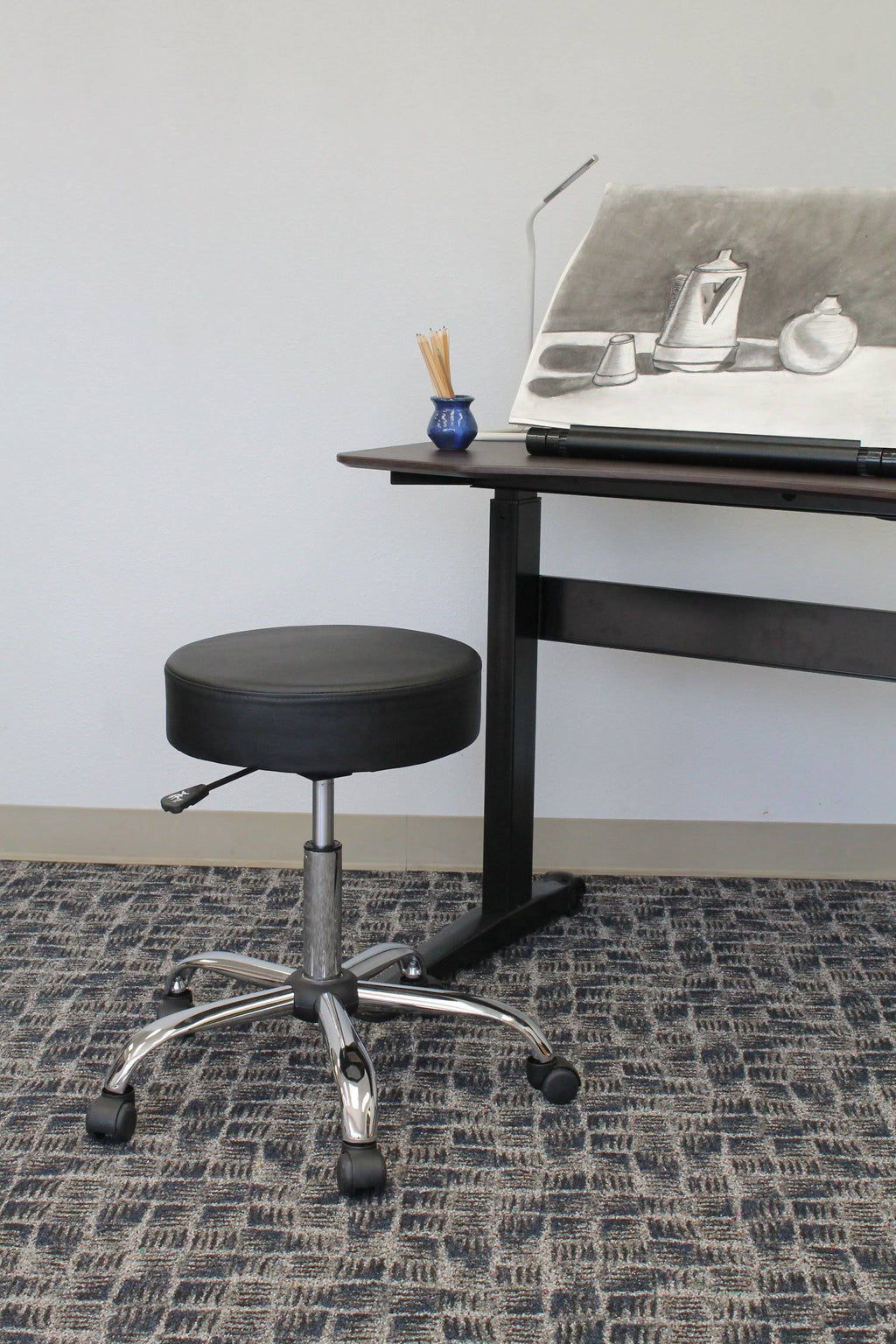 Black Caressoft Medical Stool S4030