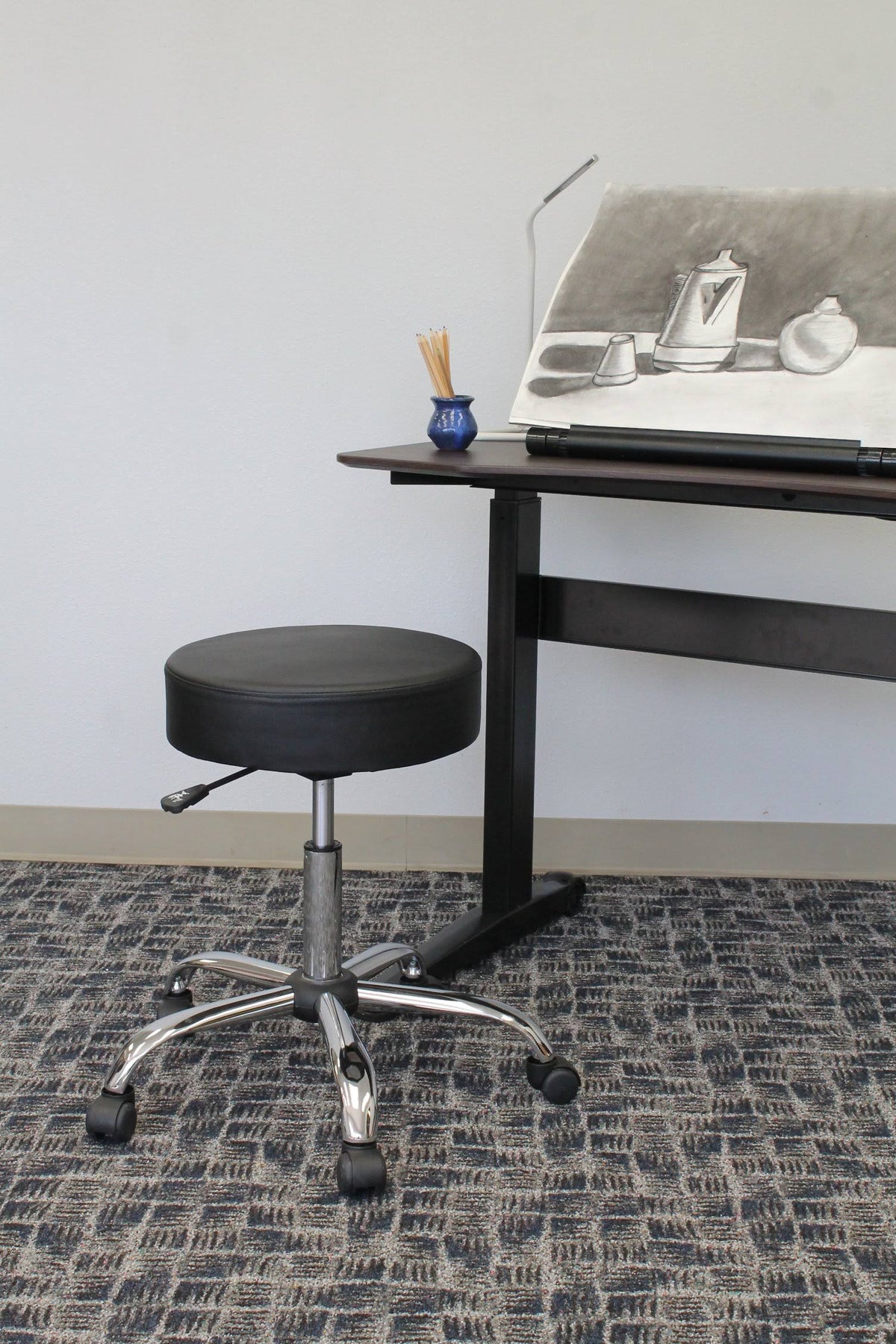 Black Caressoft Medical Stool S4030