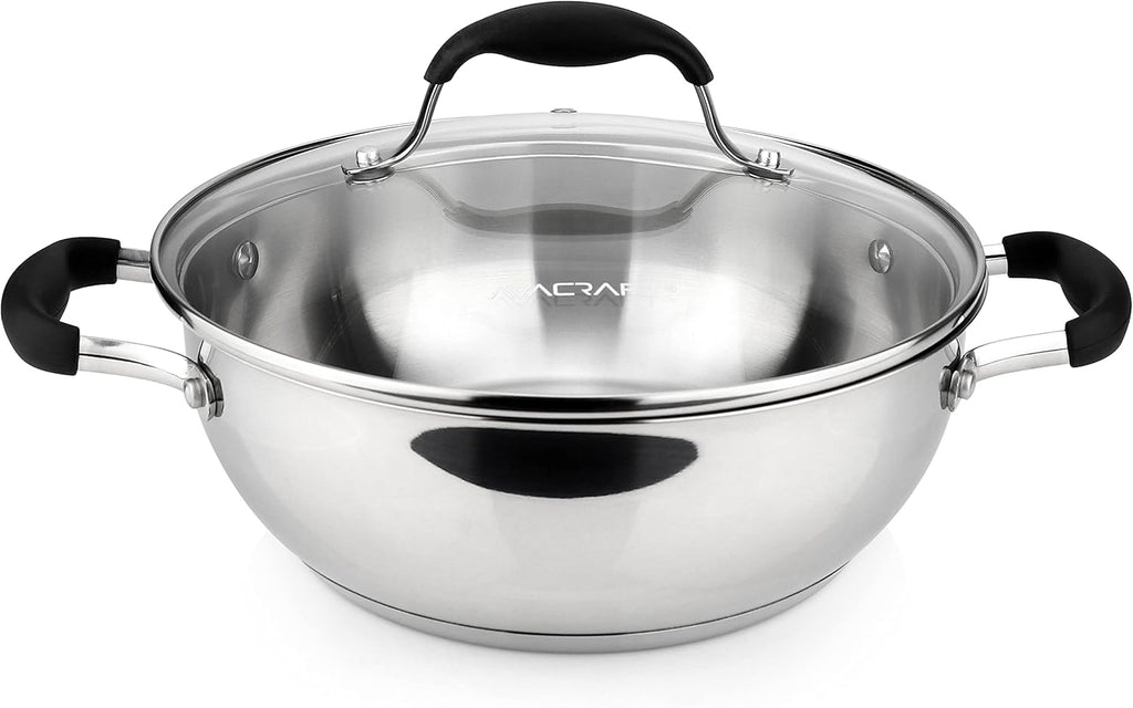 18/10 Stainless Steel 11 Inch Everyday Pan with Glass Lid U5337