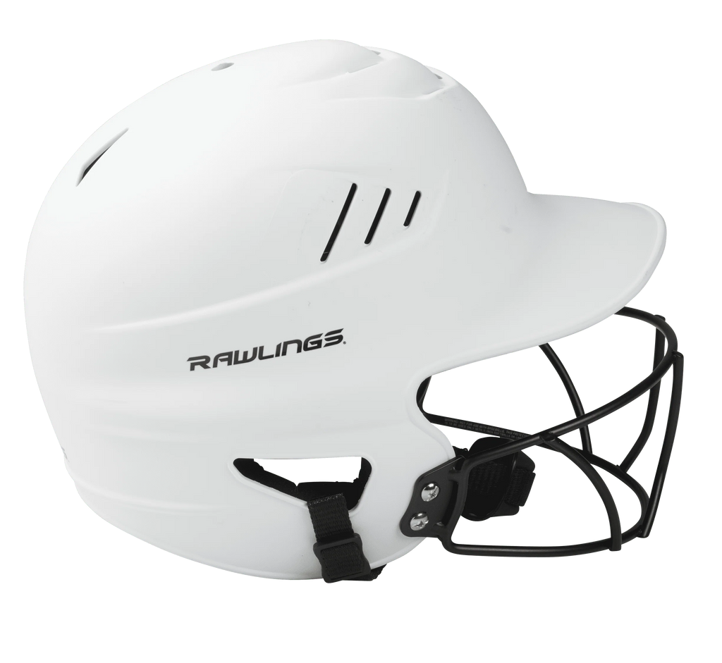 Matte White Fastpitch Softball Helmet with Face Guard G563159