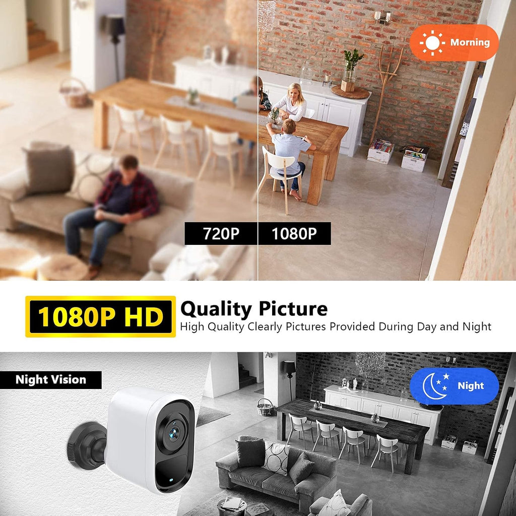 Wireless Outdoor Security Camera 1080P HD Night Vision Waterproof V4851