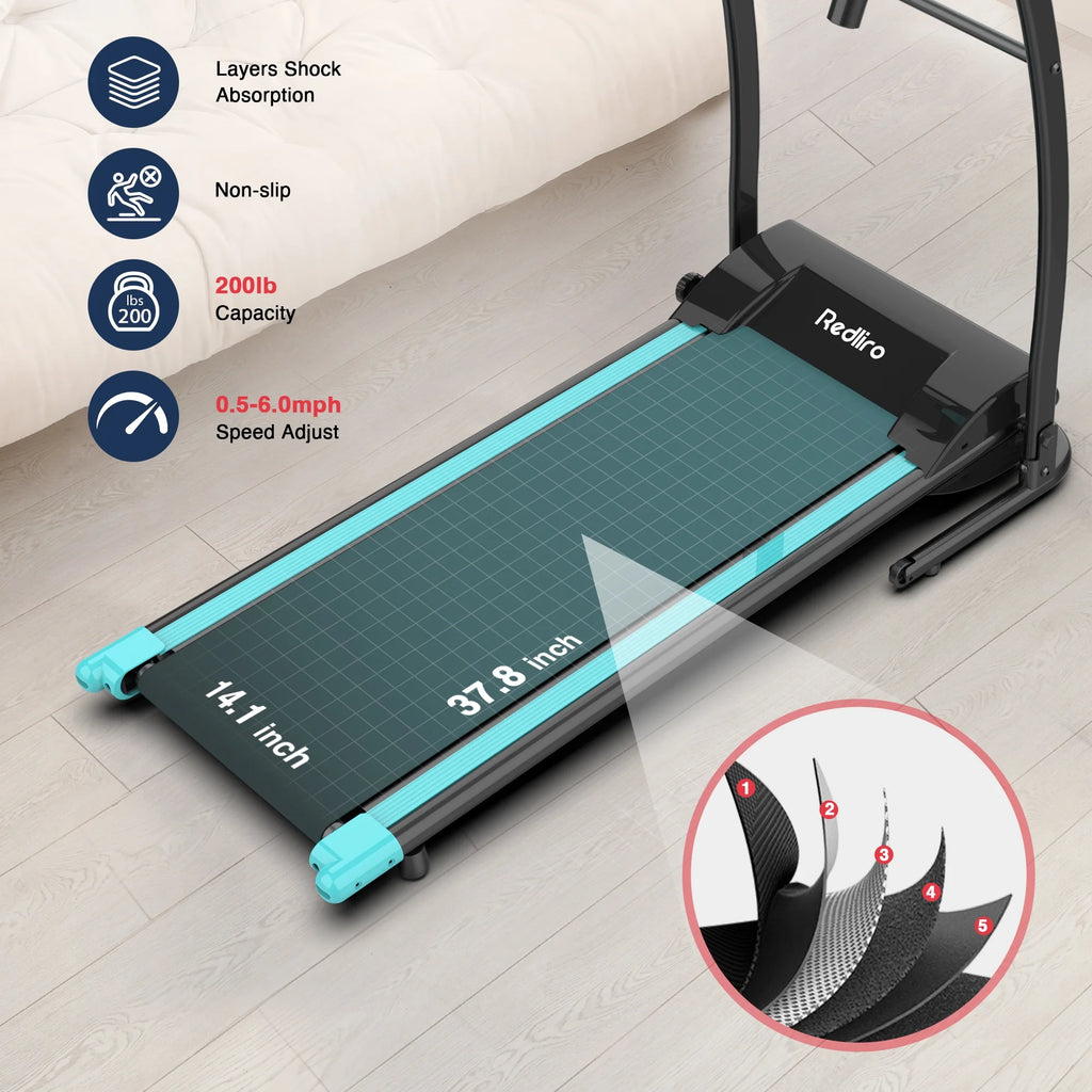 Portable Folding Treadmill Incline Electric Walking Running Machine H382706