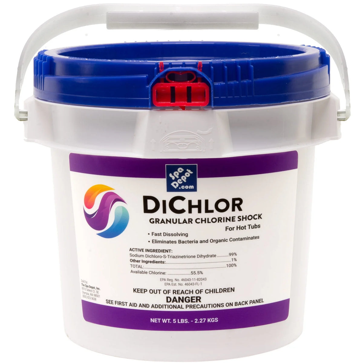 Dichlor Granular Chlorine Sanitizing Shock for Hot Tubs 5 lbs J19246