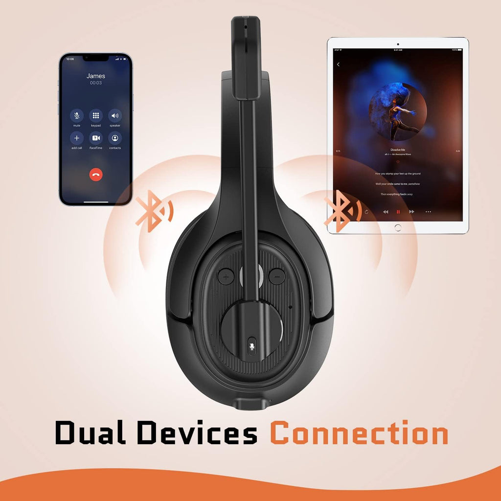 Noise Canceling Trucker Bluetooth Headset with Microphone N819410