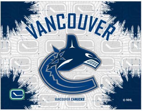 Gray Navy Hockey Canvas Art Print Q583