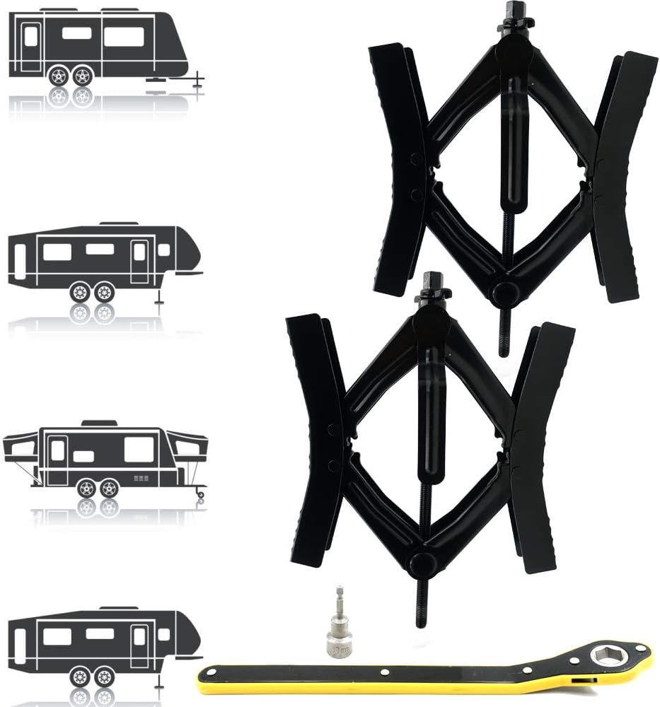 Heavy Duty RV Wheel Chock with Crank Handle M59872
