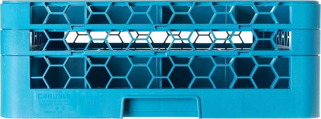 16 Compartment Glass Rack with 2 Extenders, Blue E838