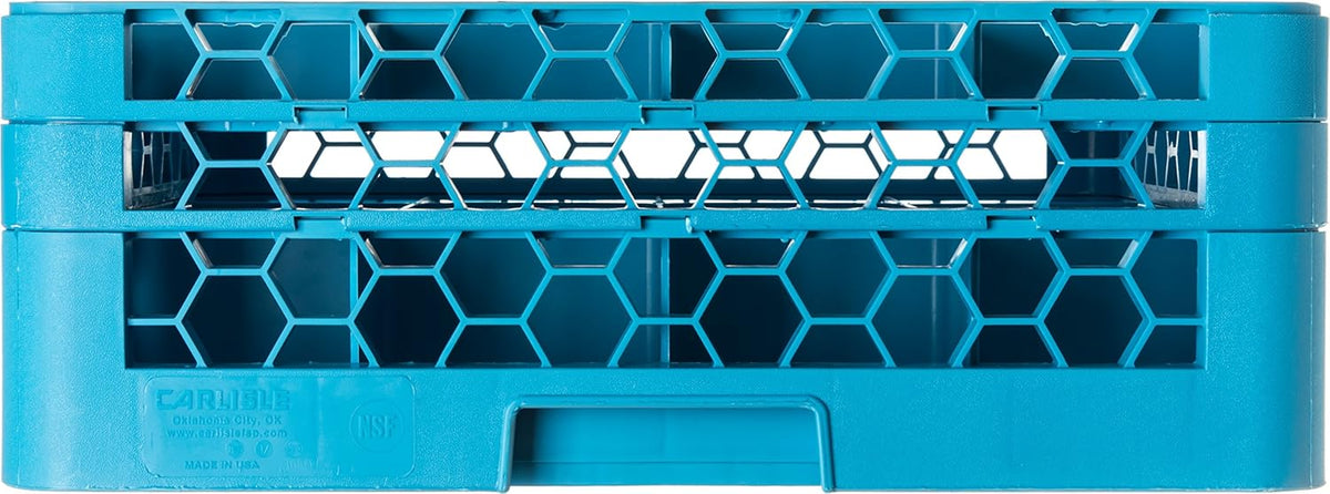 16 Compartment Glass Rack with 2 Extenders, Blue E838
