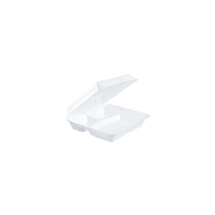 White Foam Hinged Lid Container Z6447