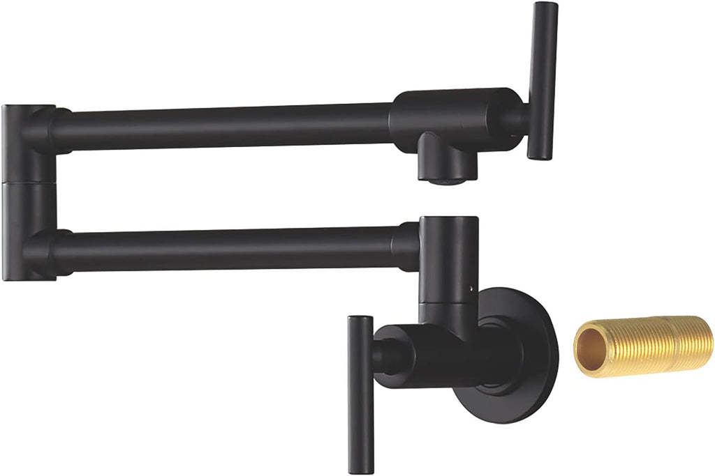 Black Brass Pot Filler Faucet A2295