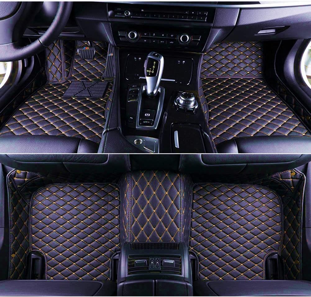 Dark Brown Leather Car Floor Mats I797230