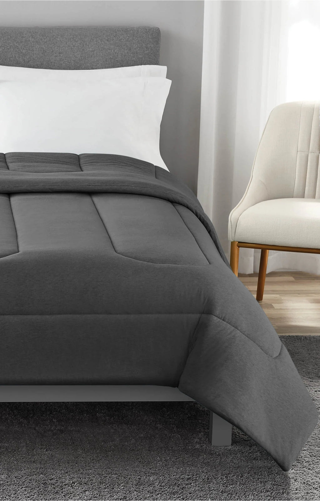 Charcoal Jersey Knit Comforter Full/Queen V26735