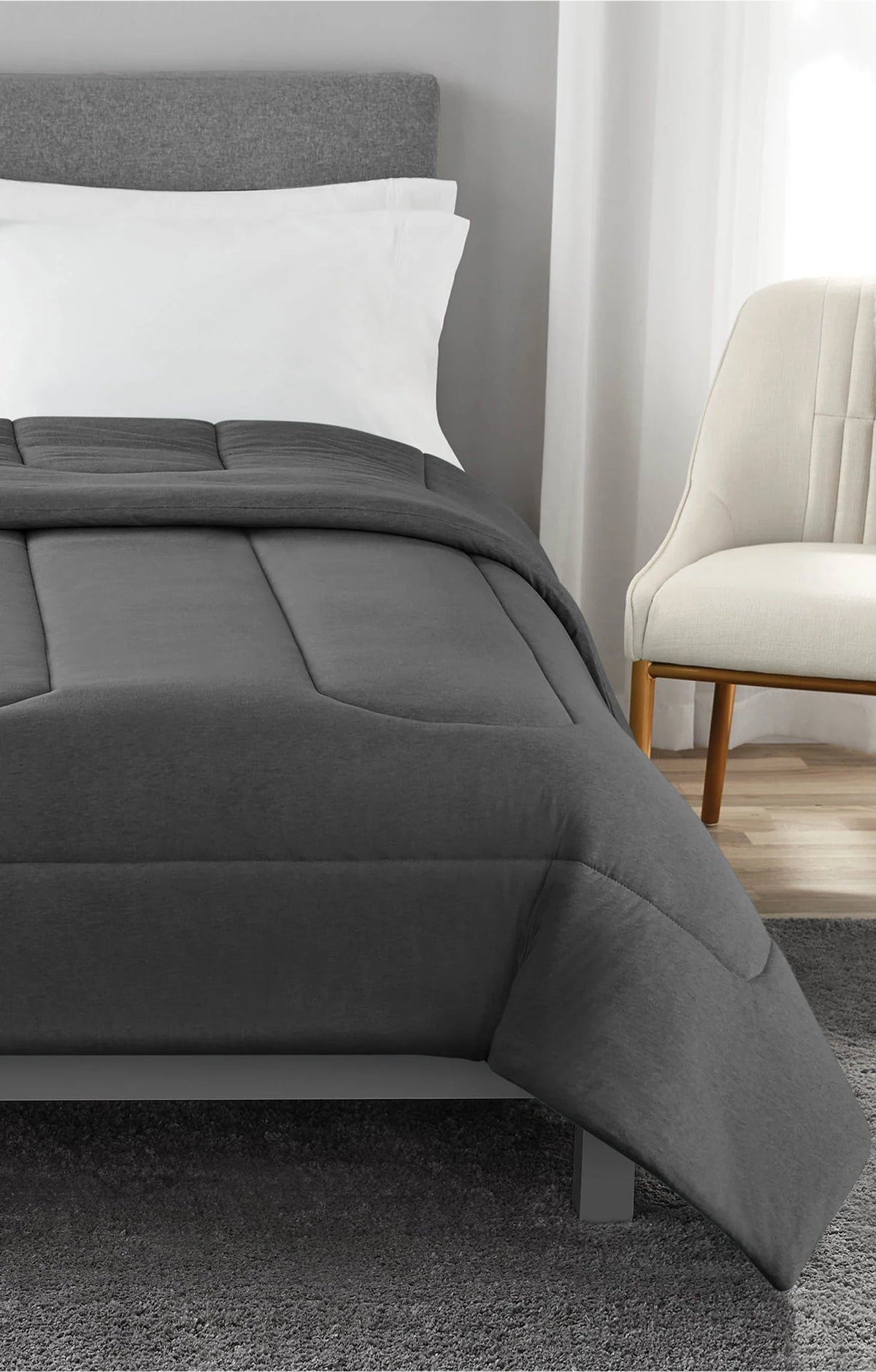 Charcoal Jersey Knit Comforter Full/Queen V26735