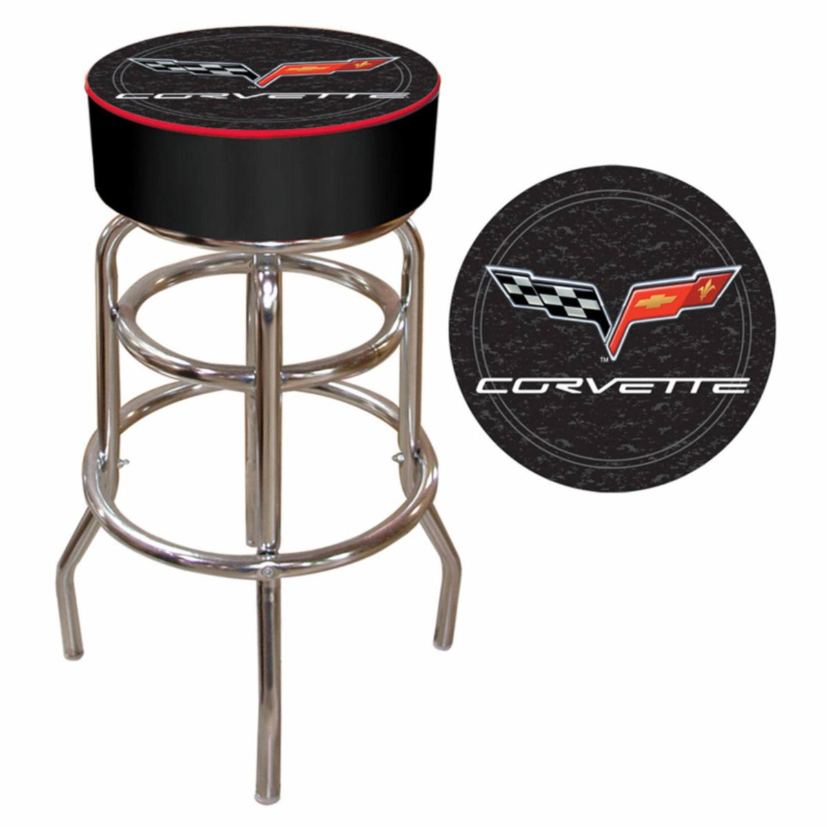 Black Padded Swivel Bar Stool M43392