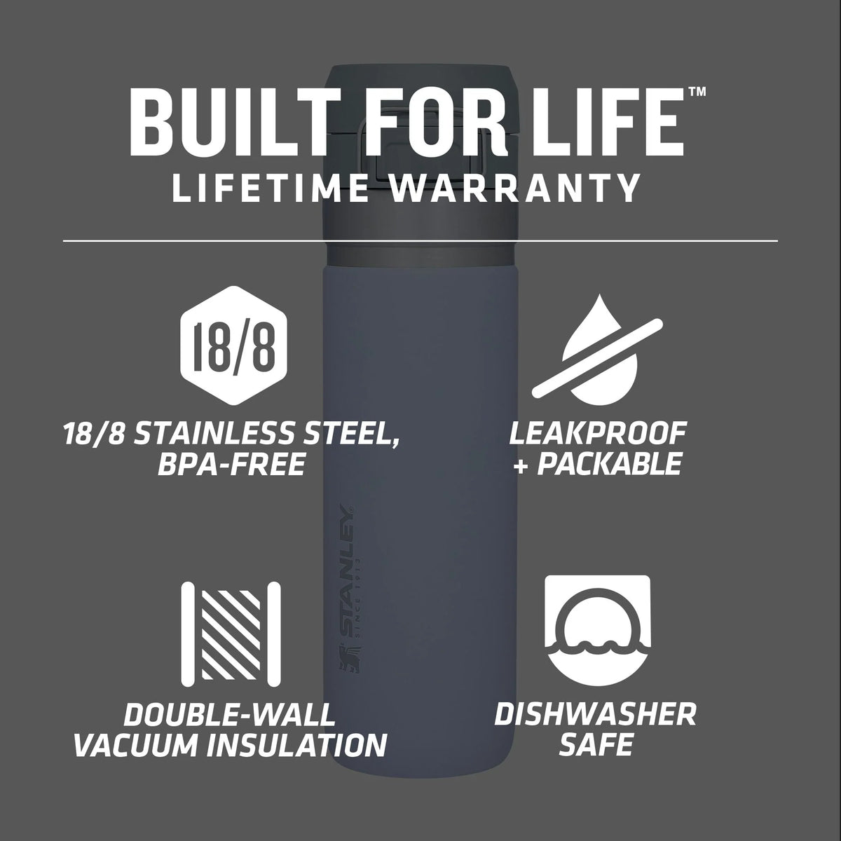 24 oz Insulated Stainless Steel Water Bottle B56903