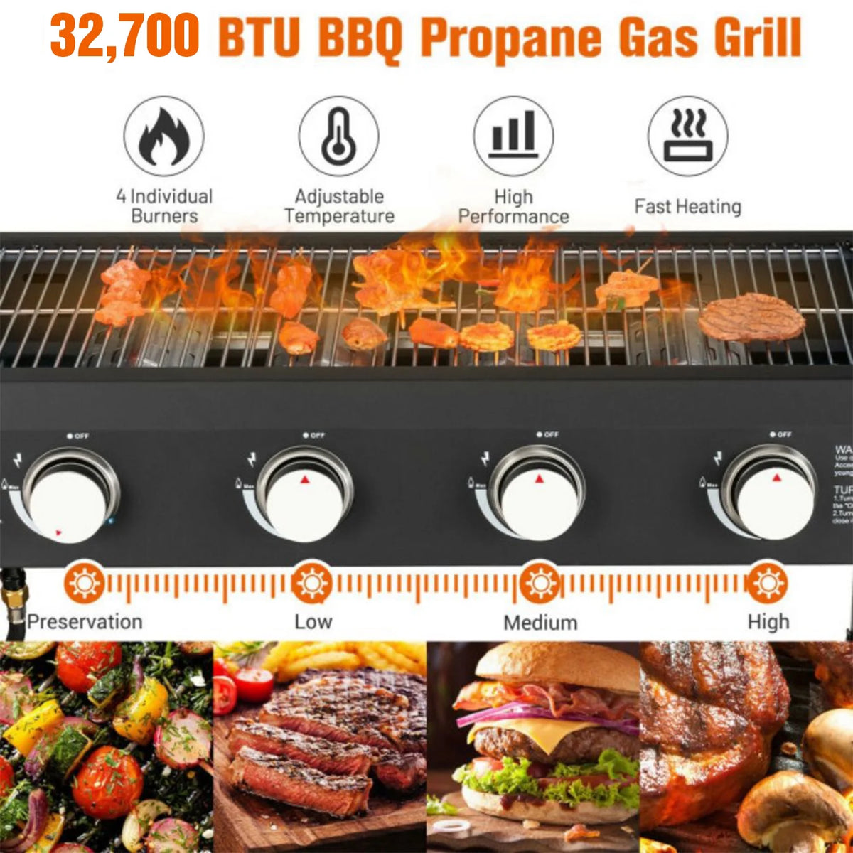 4-Burner Propane Gas Grill K5355
