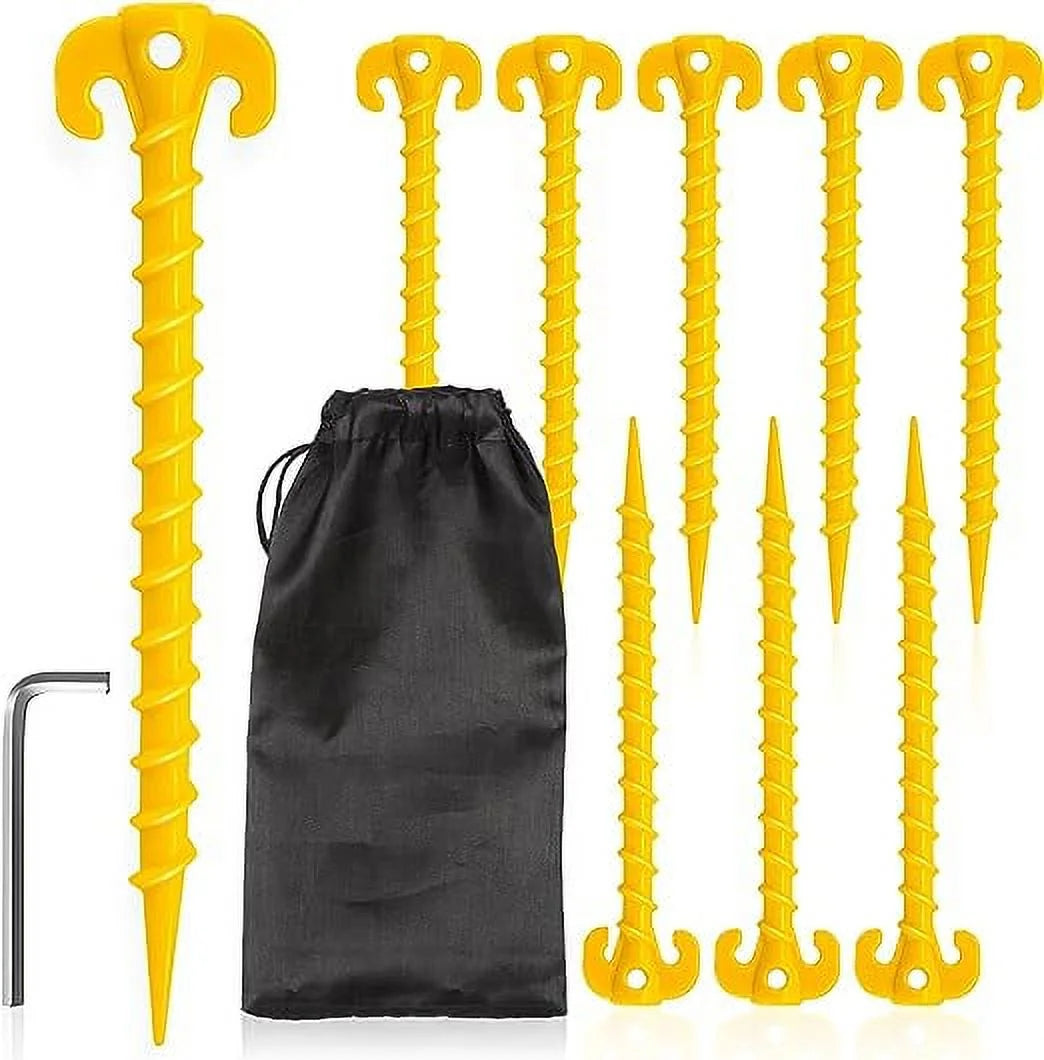 10 inch Yellow 8-Pack Plastic Ground Stakes L988427