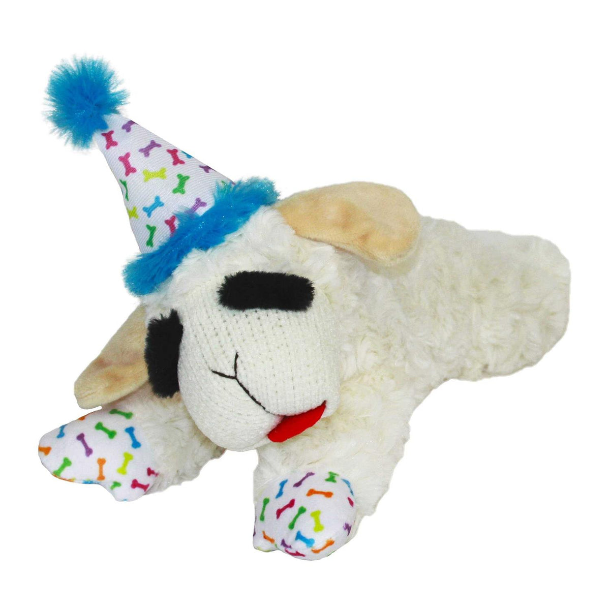Lamb Chop Dog Toy with Birthday Hat E703210