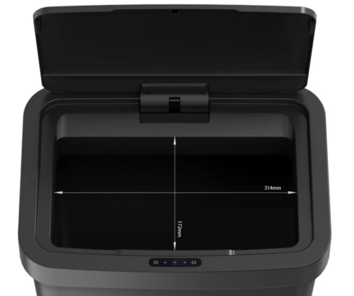 13.2 Gallon Black Motion Sensor Plastic Trash Can G35438