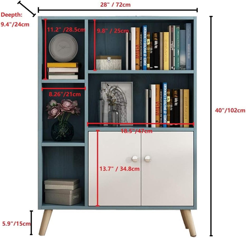 Blue Storage Sideboard with 2 Doors N4498