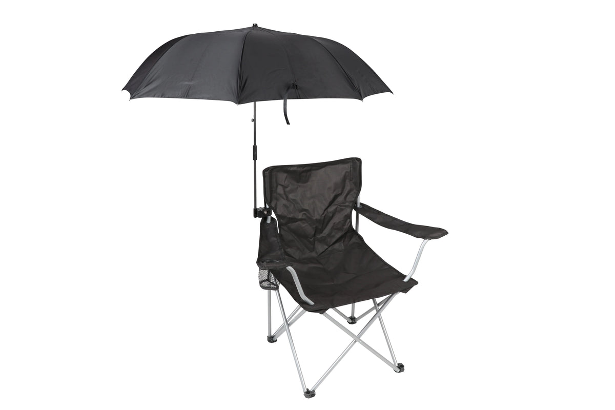 Ozark Trail Chair Umbrella with Clamp, Black, Large 42x42 E348562