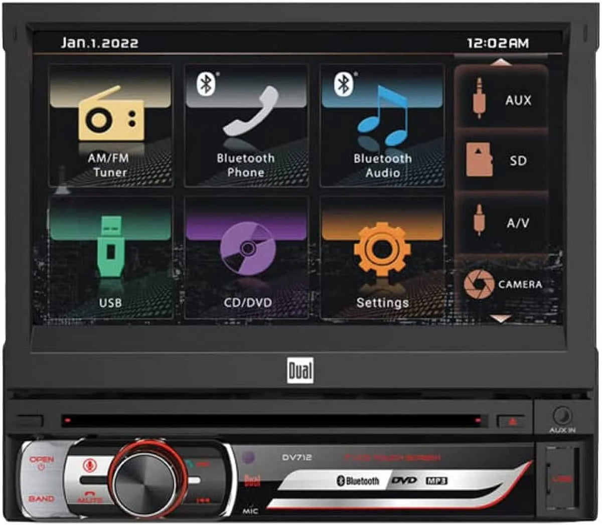 6.2 inch Double DIN Car Stereo Radio with CD/DVD T6195