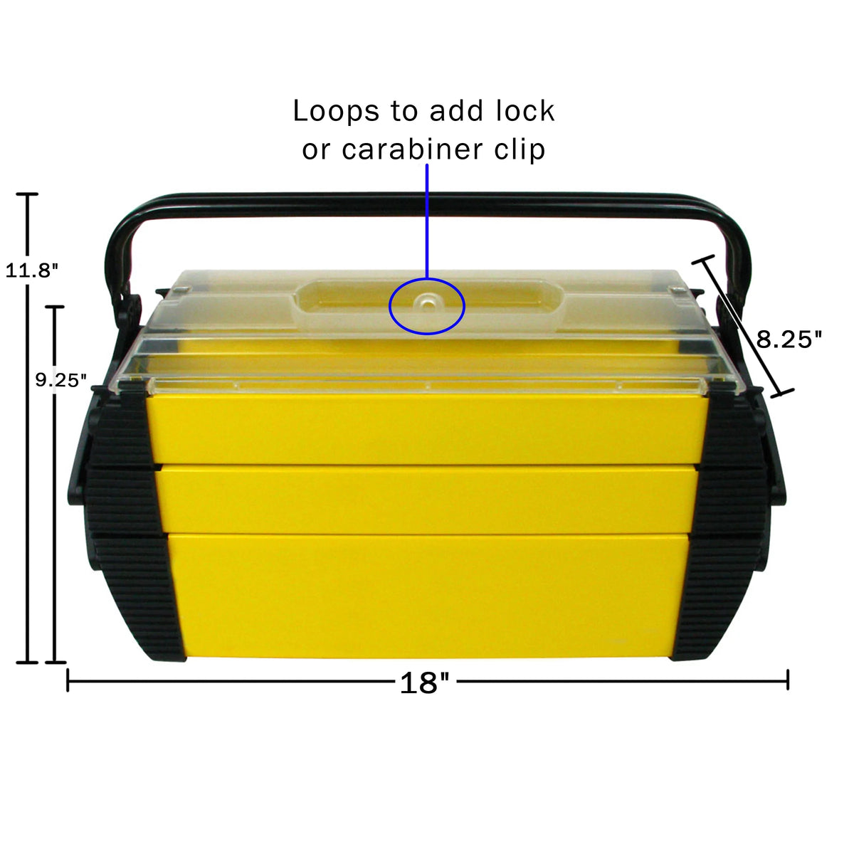 3-Tier Portable Plastic Tool Box with 5 Compartments P78825