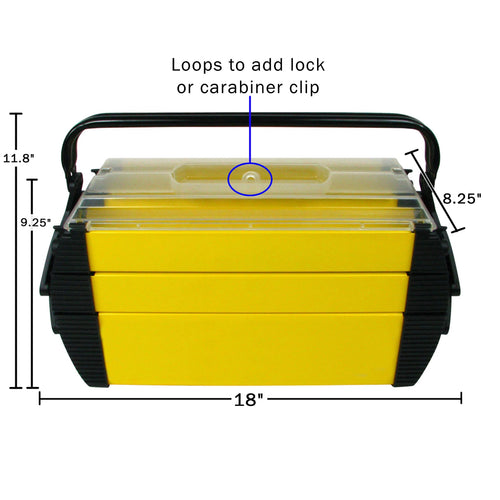3-Tier Portable Plastic Tool Box with 5 Compartments P78825