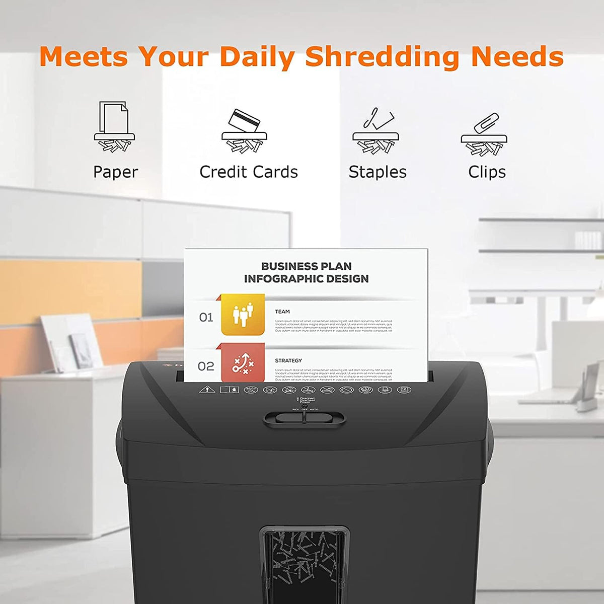 12 Sheet Crosscut Paper Shredder J195
