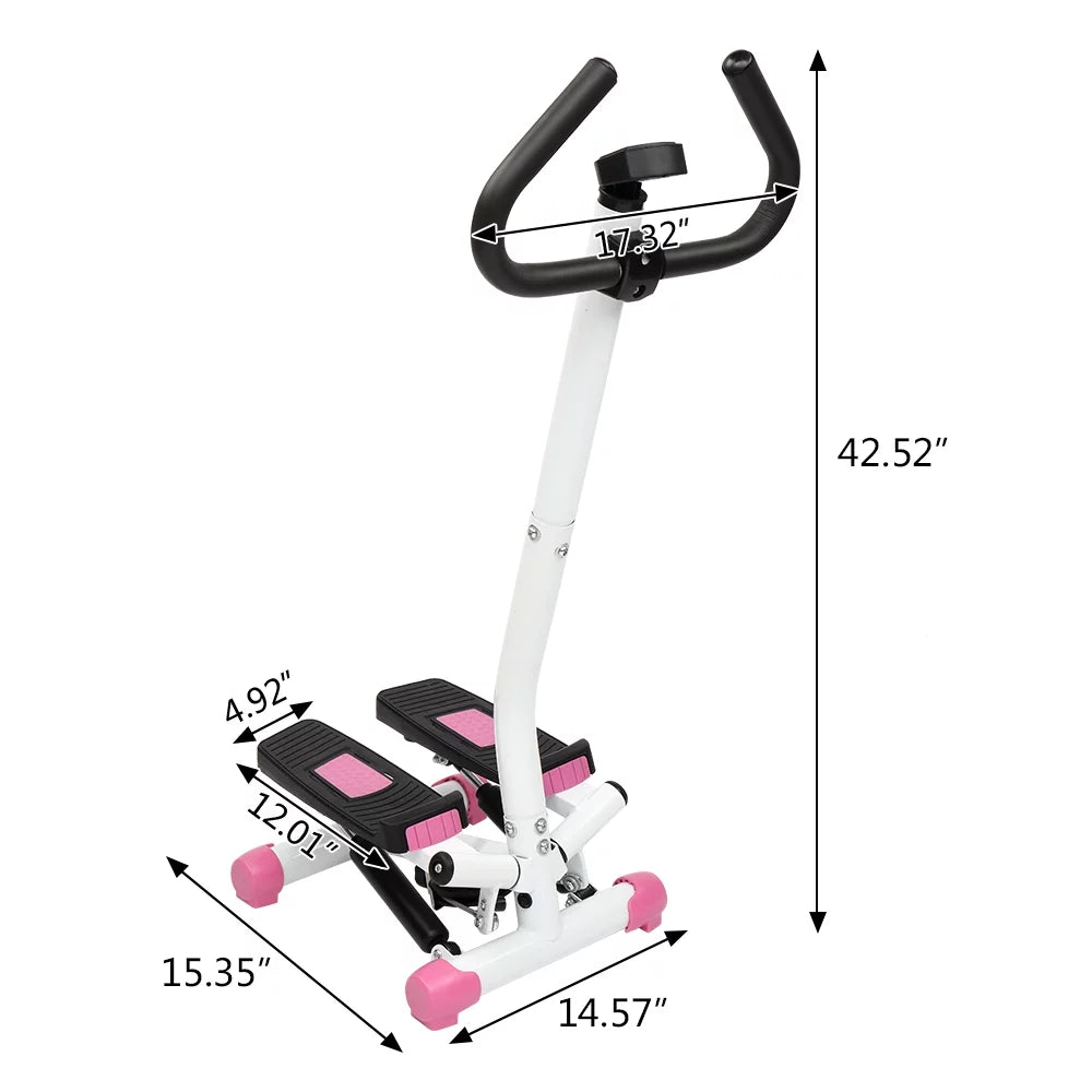 Mini Aerobic Stepper with Handle, Pink D694