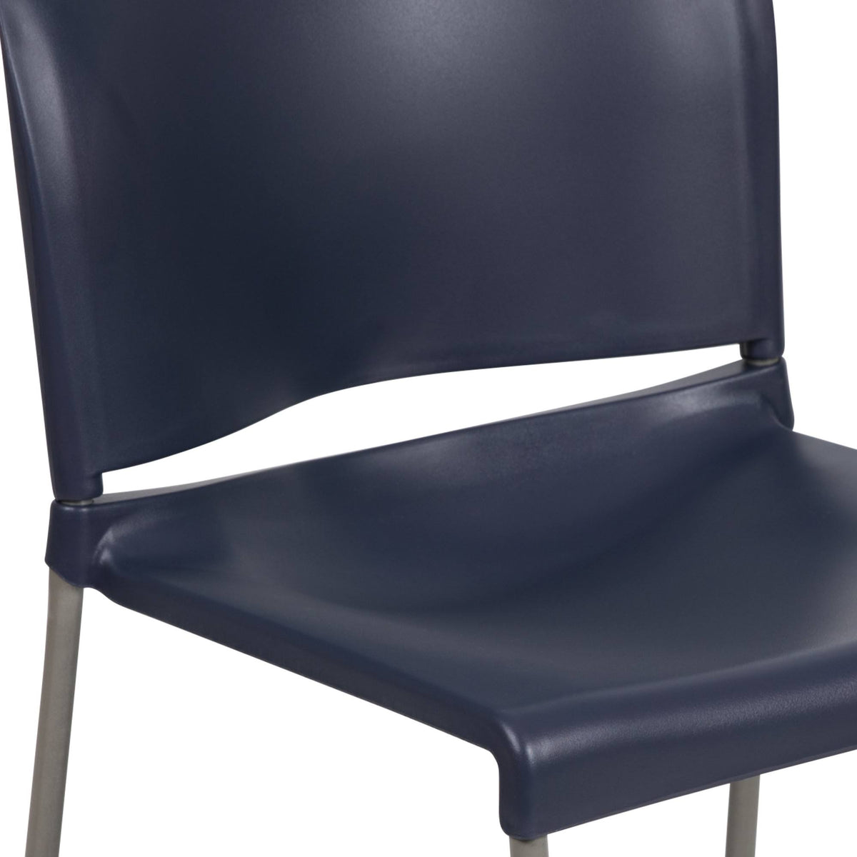 Navy Contoured Stack Chair with Sled Base N974250