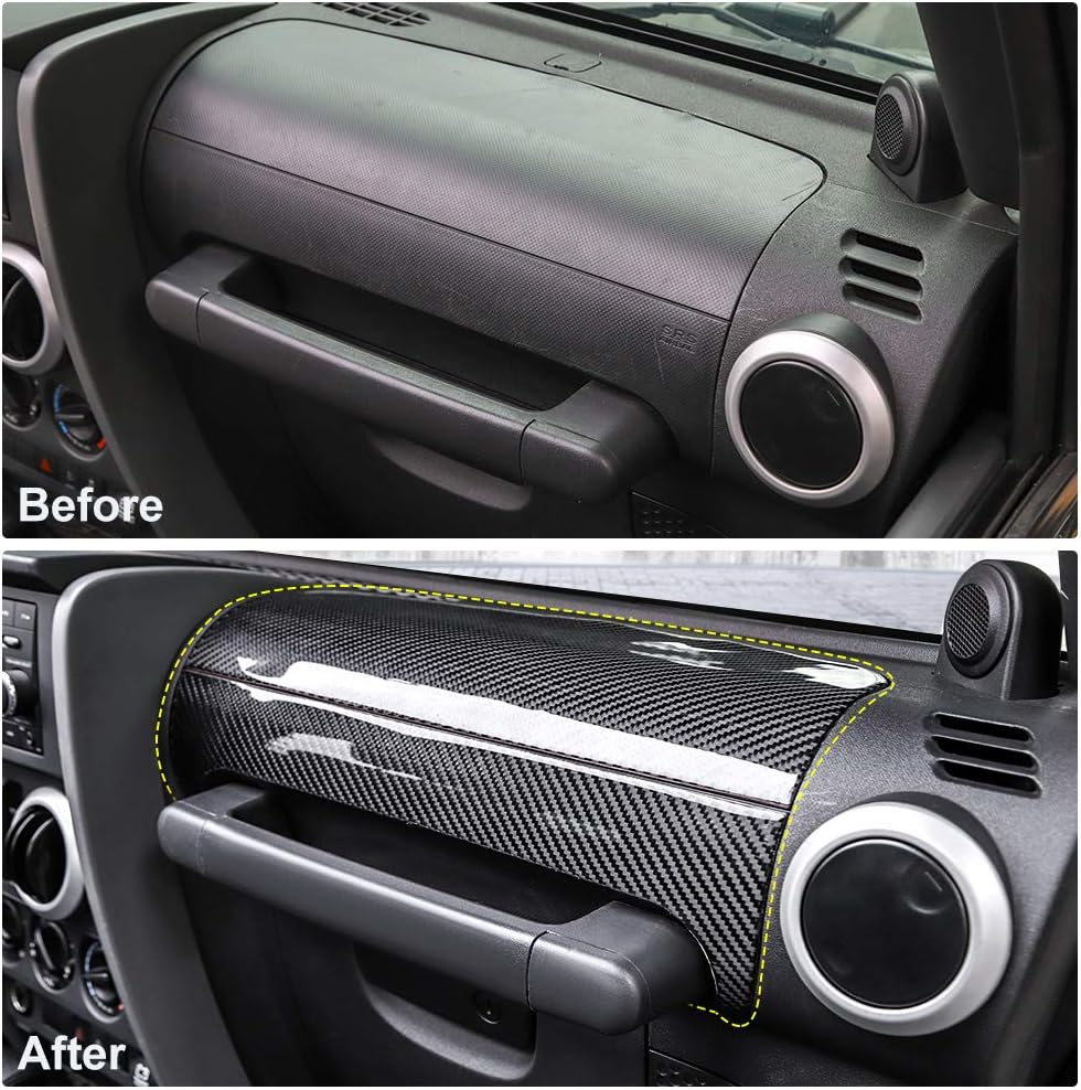 Co-Pilot Armrest Box Trim Sticker Kit Carbon Fiber Pattern W675139