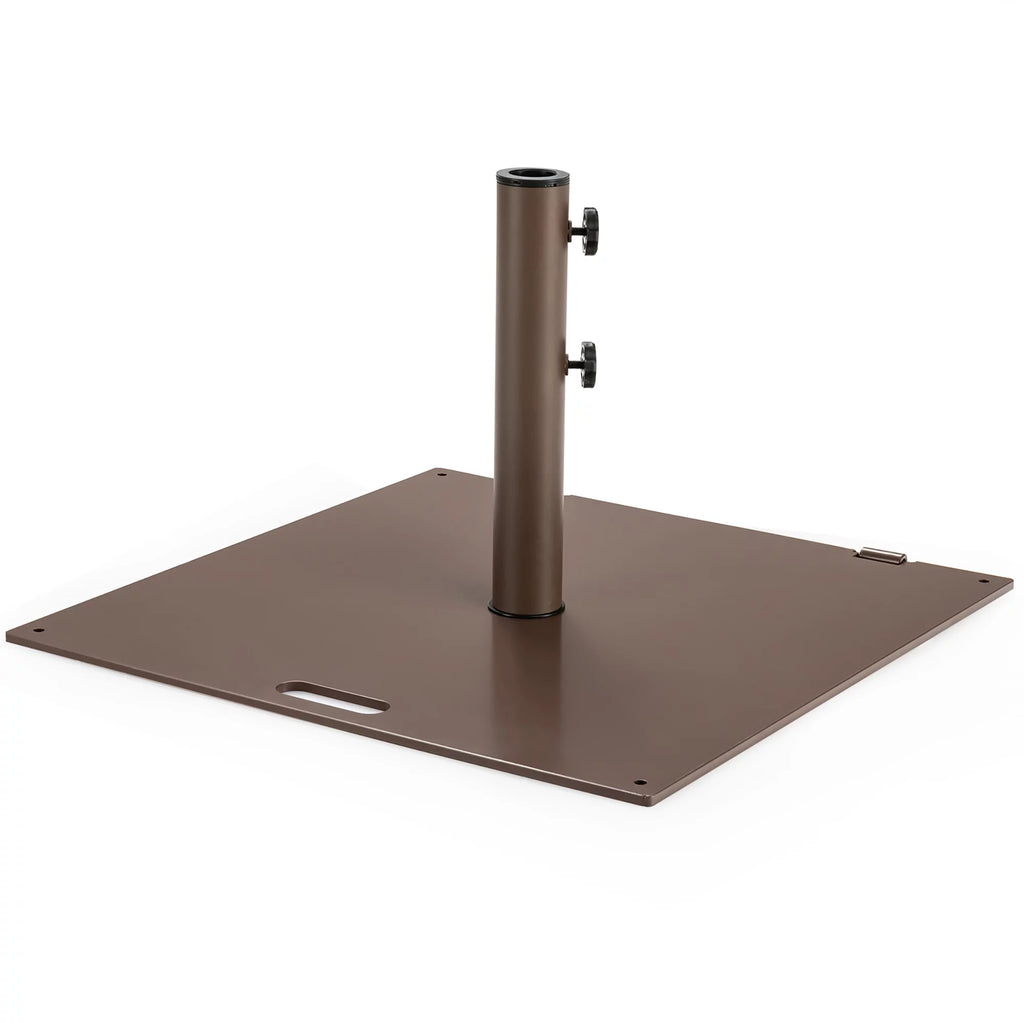 50LBS Patio Square Umbrella Base Stand with Wheels X140