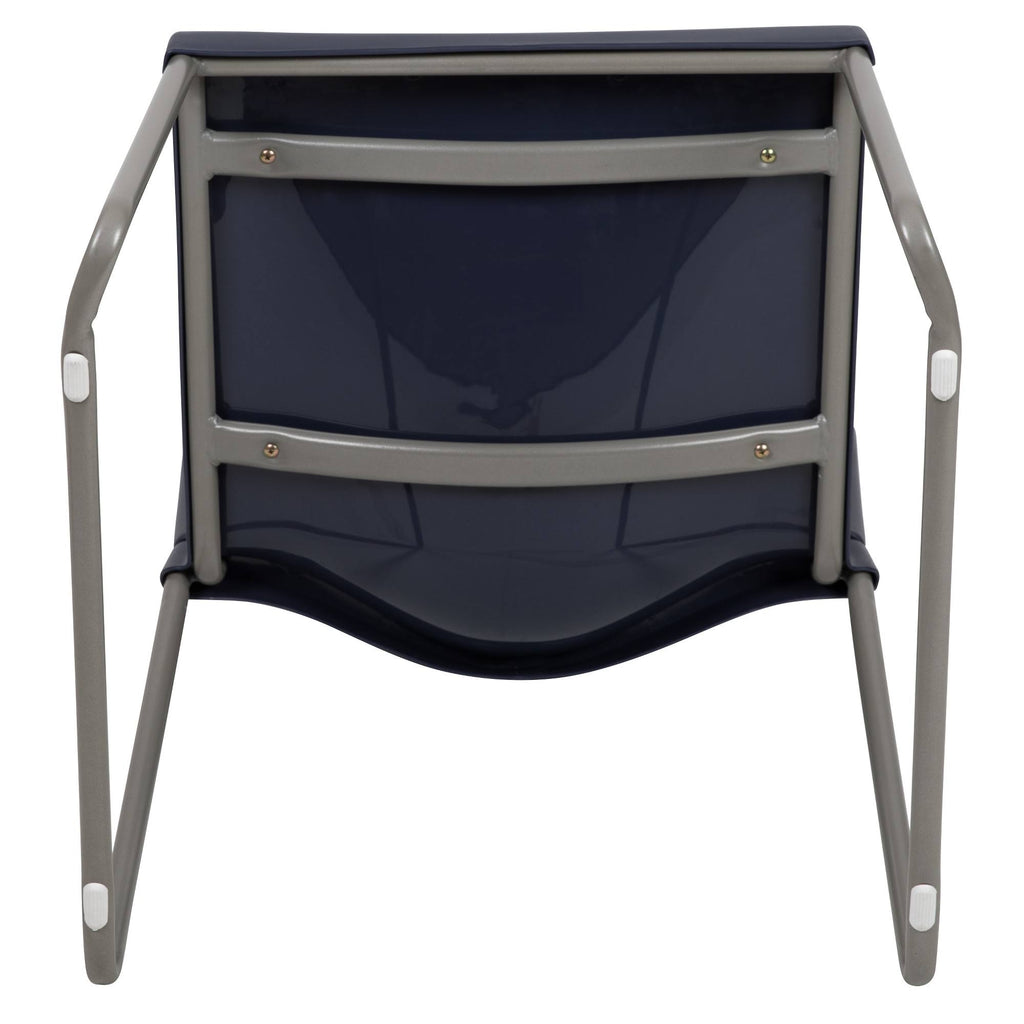 Navy Contoured Stack Chair with Sled Base N974250