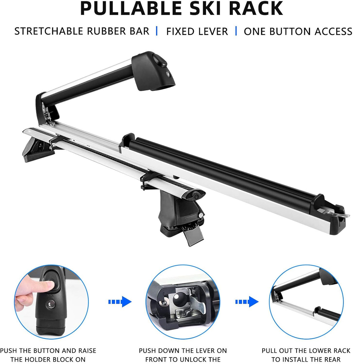 Aluminum Ski Rack Snowboard Roof Racks Q541