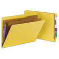 End Tab Classification Folders, Legal Size, 2 Dividers, Yellow, 10/Box R2572