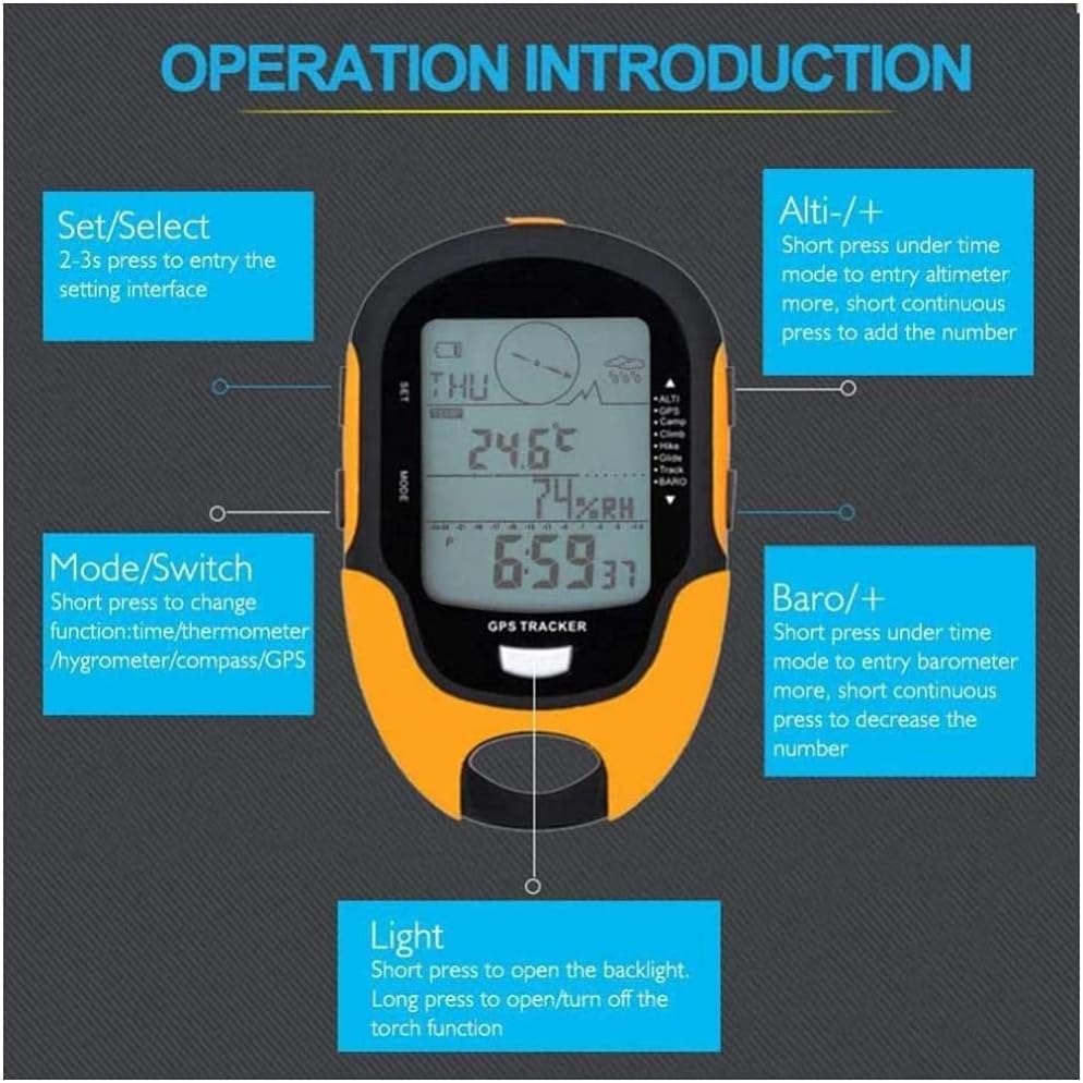 Digital IPX4 Waterproof Altimeter Barometer N723