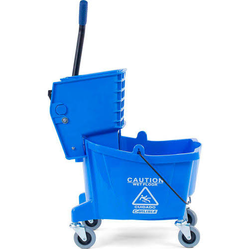 26 Quart Blue Mop Bucket with Side Press Wringer C6793
