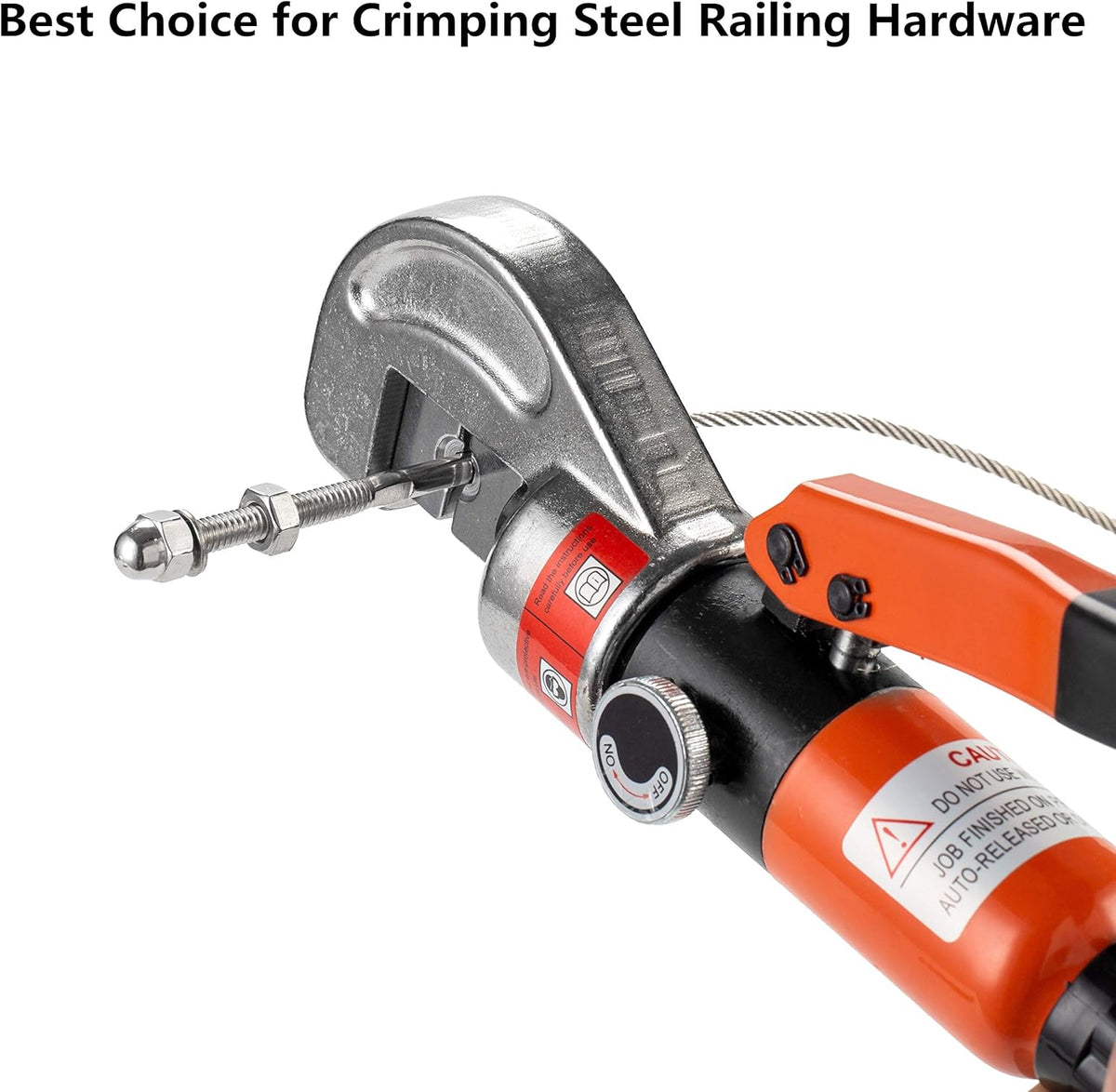 10 Ton Hydraulic Cable Crimper Hand Tool with 8 Pairs Dies and Cable Cutter I5967