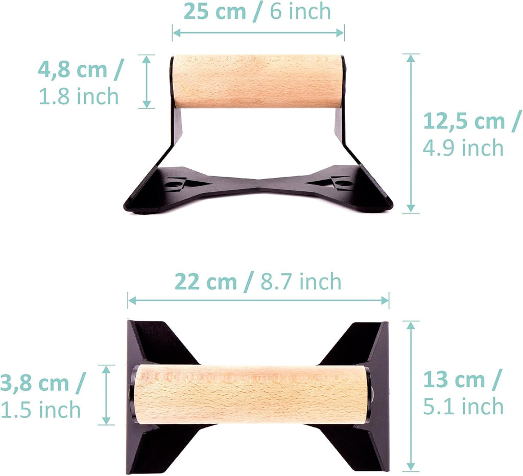 Wooden Push Up Bars with Steel Handles V10550