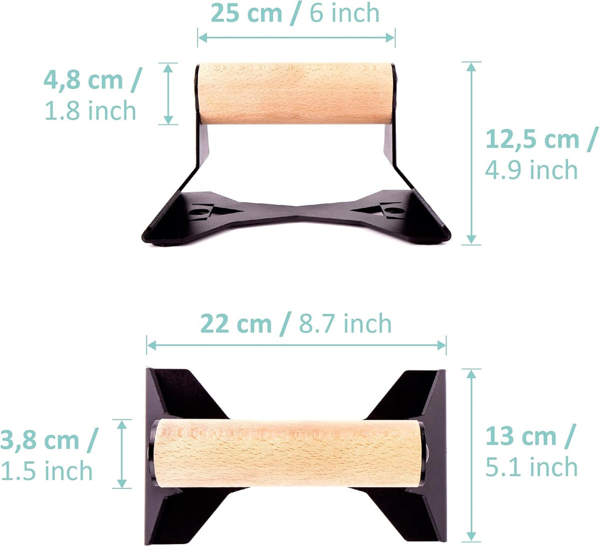 Wooden Push Up Bars with Steel Handles V10550