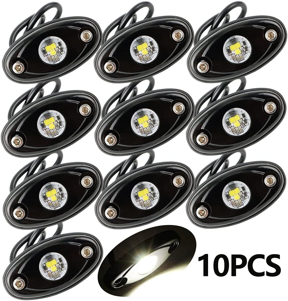 White LED Rock Lights 10PCS Waterproof K135