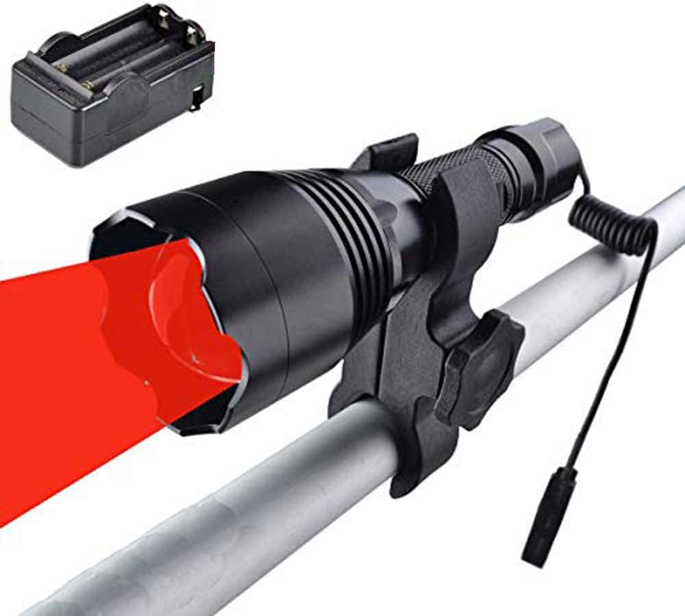 Red Adjustable Focus LED Flashlight J52633