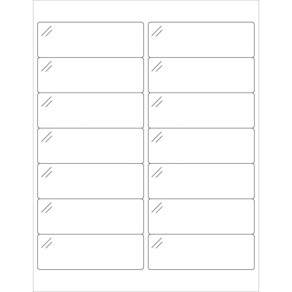 Crystal Clear Rectangle Laser Labels O714036