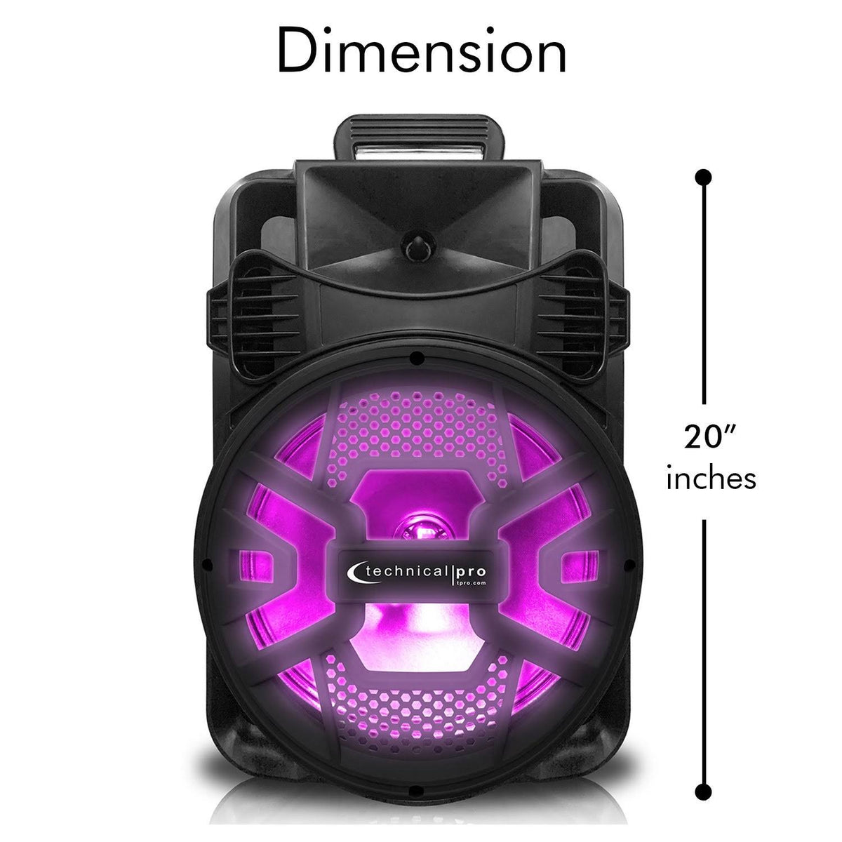 Rechargeable Bluetooth LED Speaker with USB/SD Card & FM Radio H884